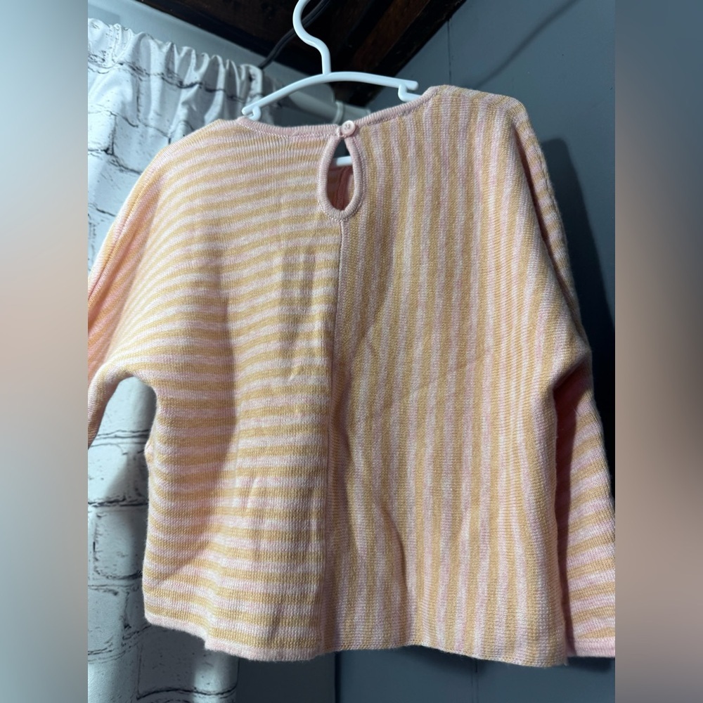 Zara Girls Pink Striped Sweater NWT - Picture 6 of 7